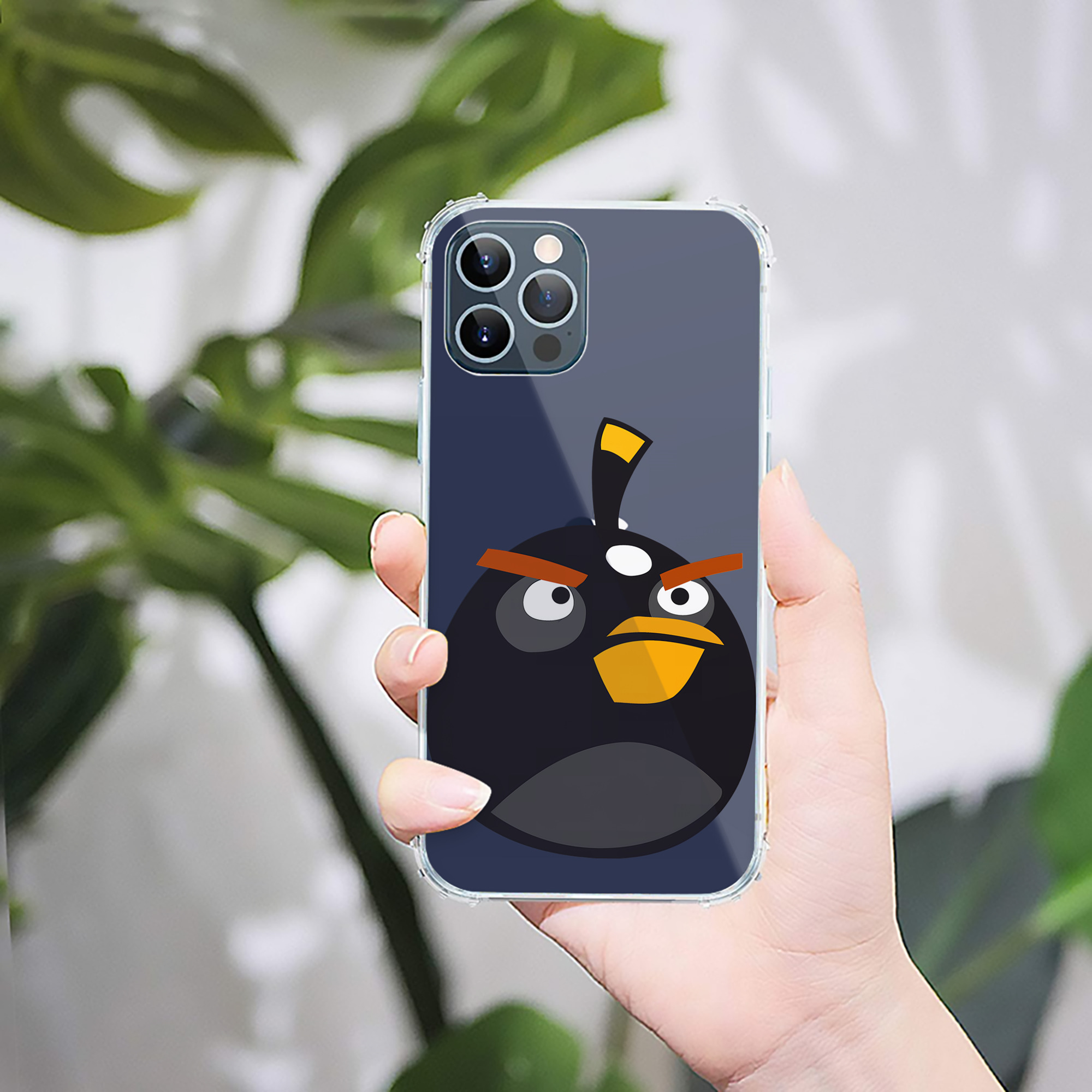 （画像用） Angry Birds アングリーバード 【iPhone 12シリーズ対応】透明スマホケース（クリアソフトケース）